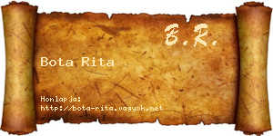 Bota Rita névjegykártya