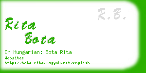 rita bota business card
